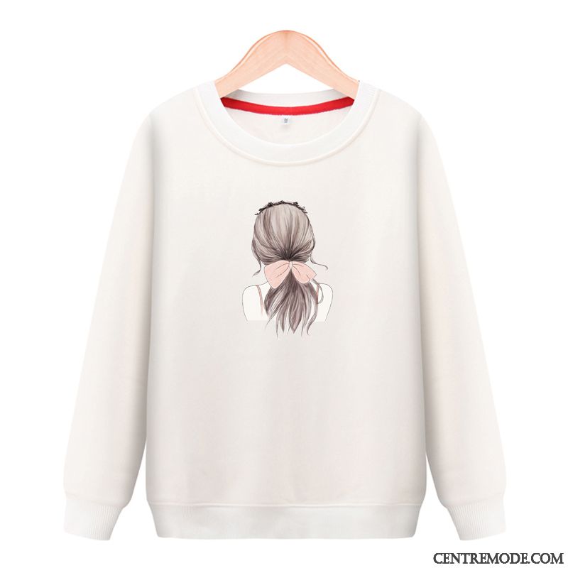 Sweat À Capuche Femme Tendance Épaissir Mode Une Veste Hoodies Col Rond Jaune