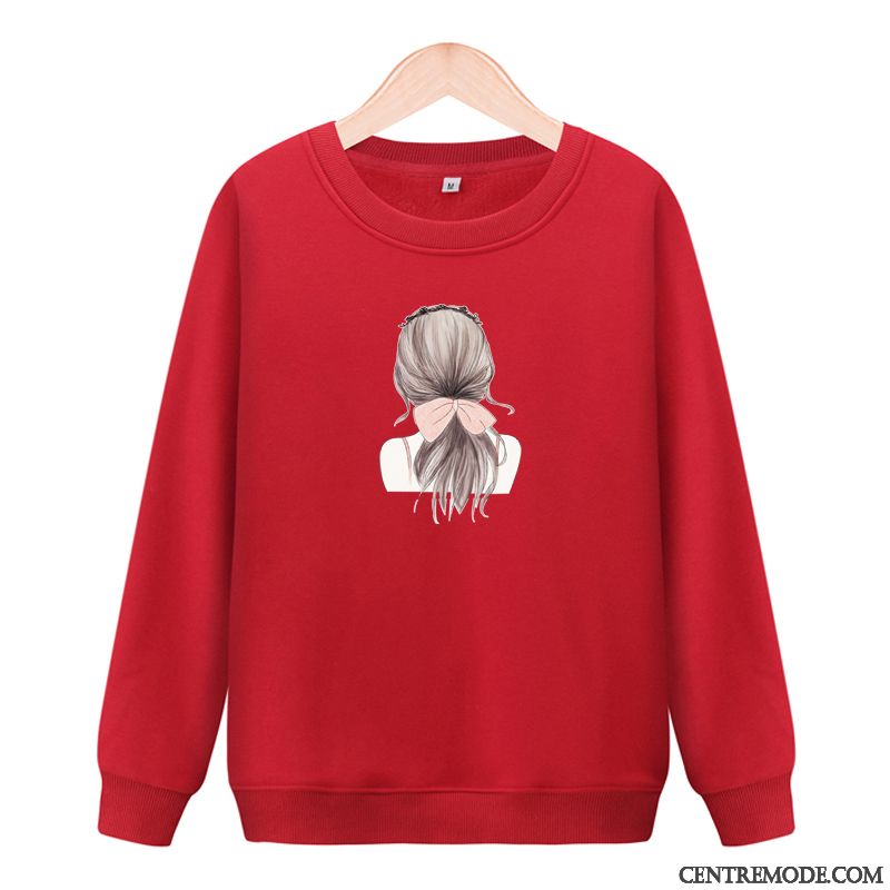Sweat À Capuche Femme Tendance Épaissir Mode Une Veste Hoodies Col Rond Jaune