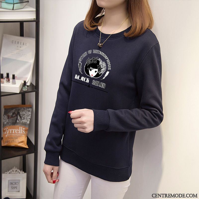 Sweat À Capuche Femme Une Veste Plus De Velours Manteau Hoodies Chauds L'automne Noir Rose