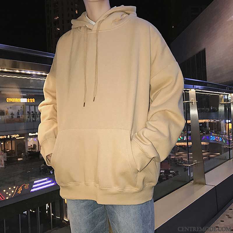 Sweat À Capuche Homme Plus De Velours Tendance Hip Hop Fantaisie Manteau Printemps Rouge