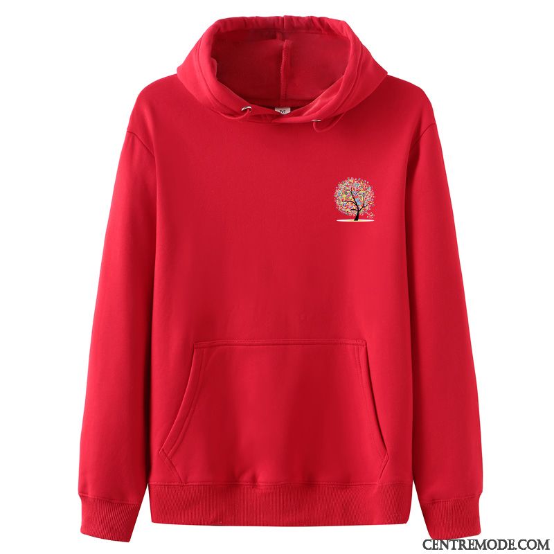 Sweat À Capuche Homme Tendance Plus De Velours Étudiant Haute Manteau Junior Noir
