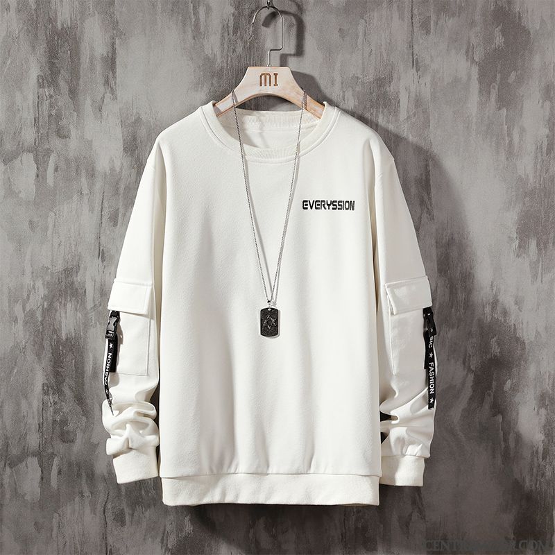 Sweat À Capuche Homme Une Veste Marque De Tendance Printemps Longues Baggy Manteau Blanc