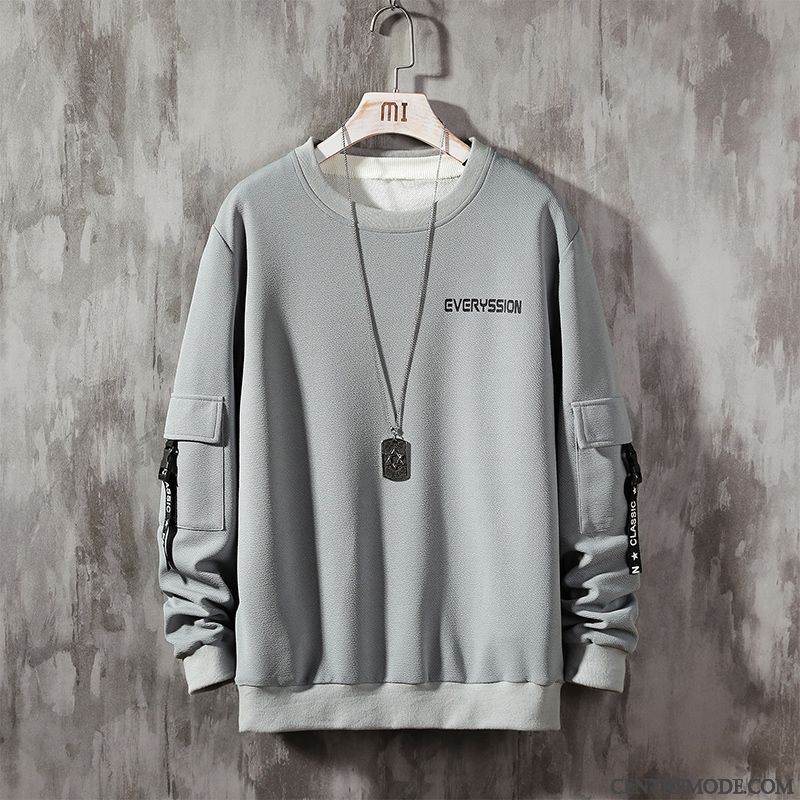 Sweat À Capuche Homme Une Veste Marque De Tendance Printemps Longues Baggy Manteau Blanc