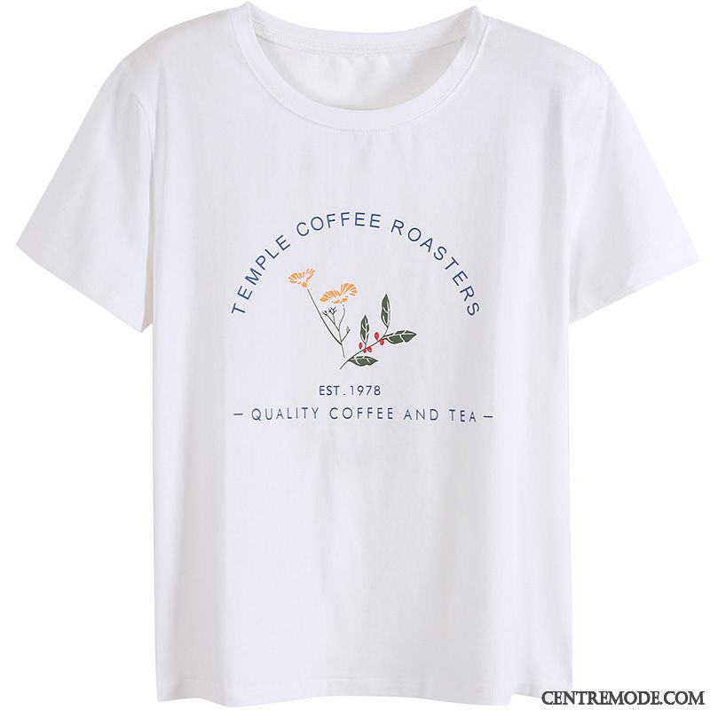 T-shirts Femme Courte Une Veste L'automne Grande Taille Baggy Été Blanc Vert