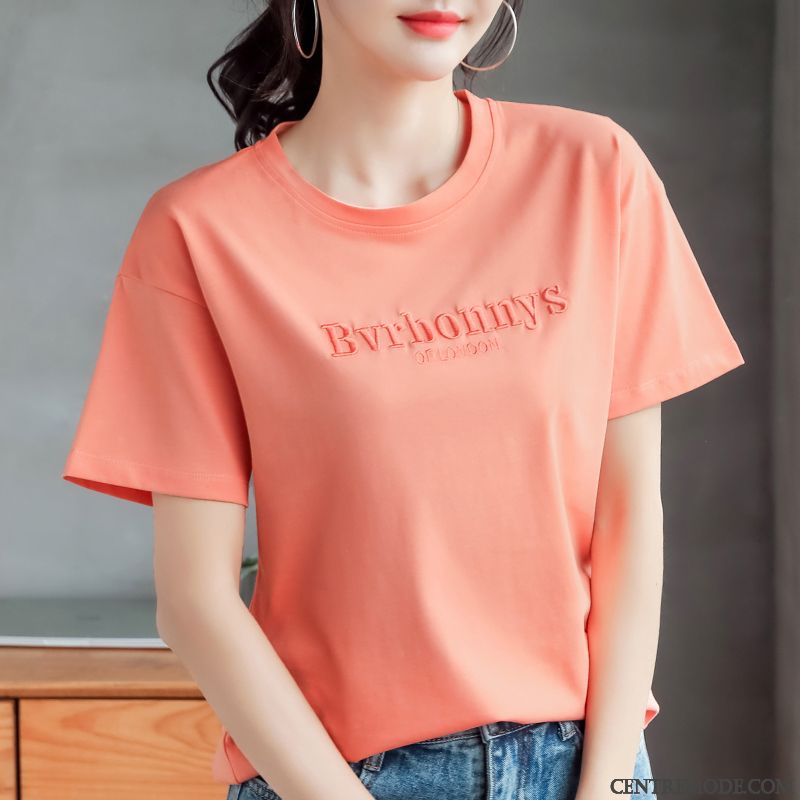 T-shirts Femme Tendance Court Été Une Veste Courte Ultra Rouge Vert