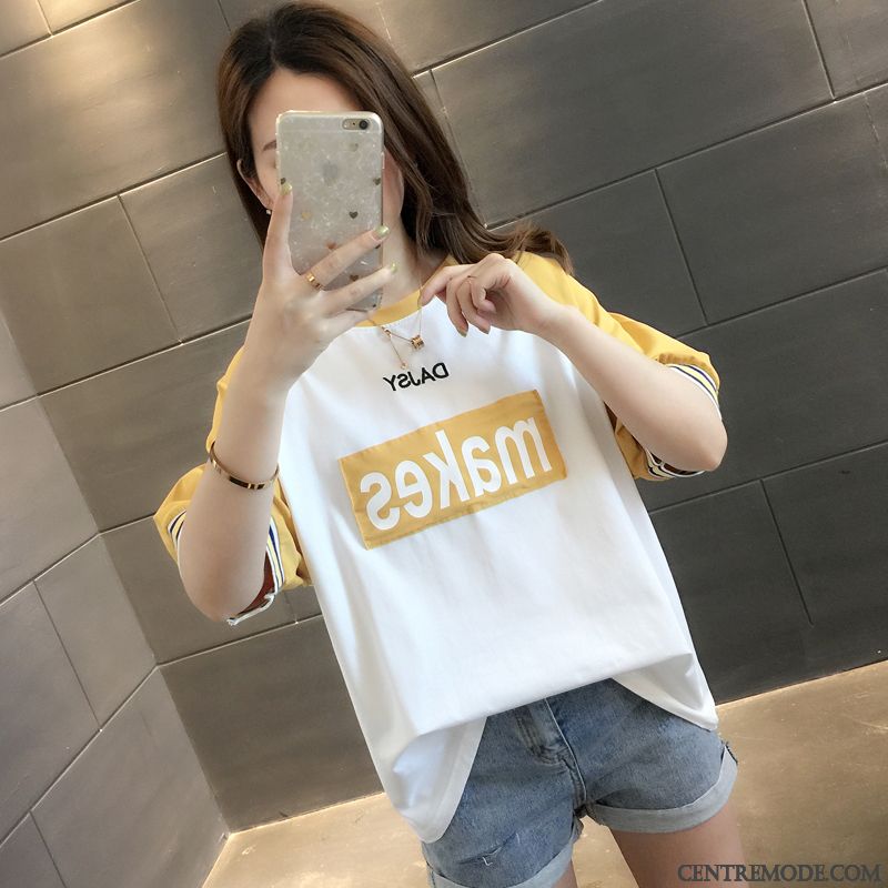 T-shirts Femme Une Veste Courte Baggy Tendance Ultra Été Blanc