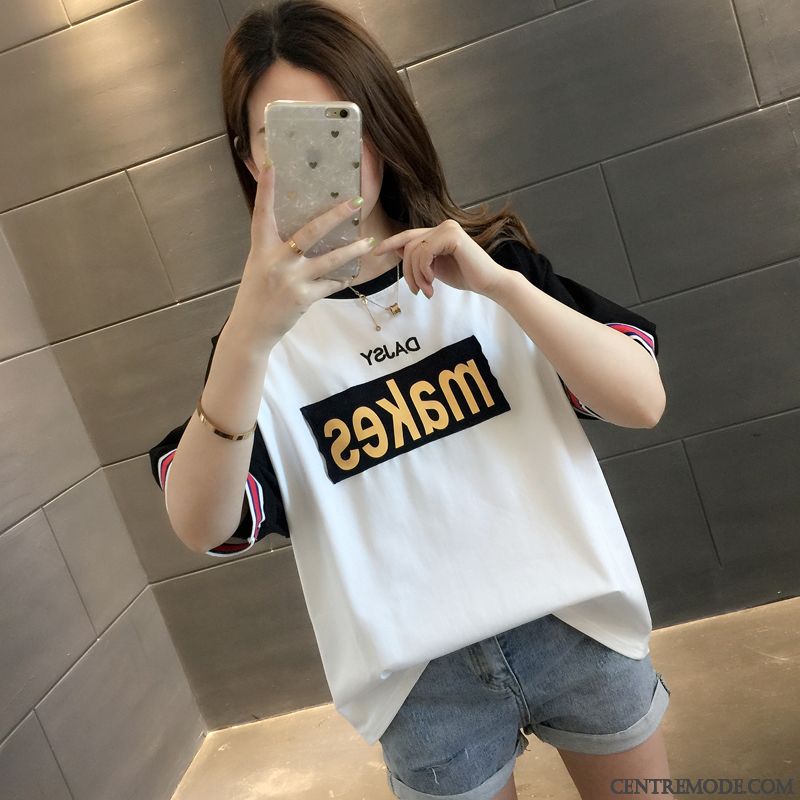 T-shirts Femme Une Veste Courte Baggy Tendance Ultra Été Blanc