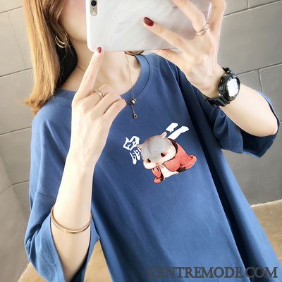 T-shirts Femme Une Veste Étudiant Baggy Demi Manche Été Courte Vert