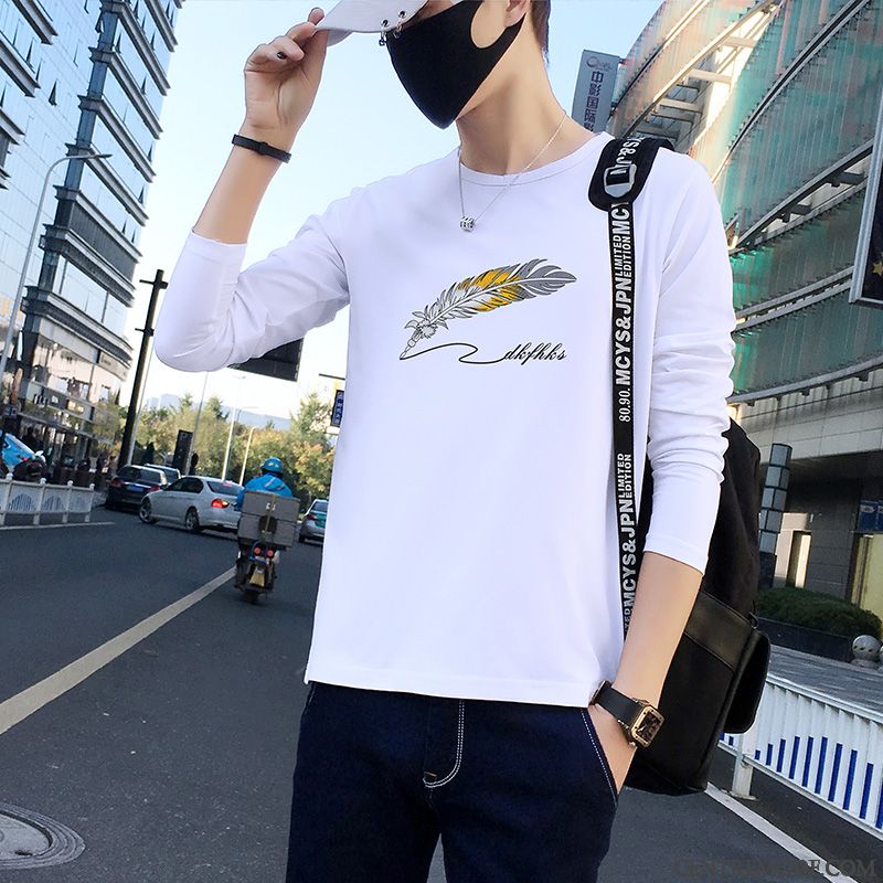 T-shirts Homme Baggy Sport T-shirt Long Légère Décontractée Chemise En Bas Pure Noir