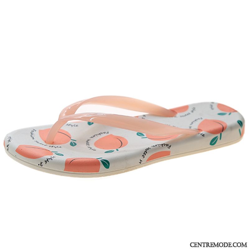 Tongs Femme Outwear Plates Plage Fille Vacances Été Rouge