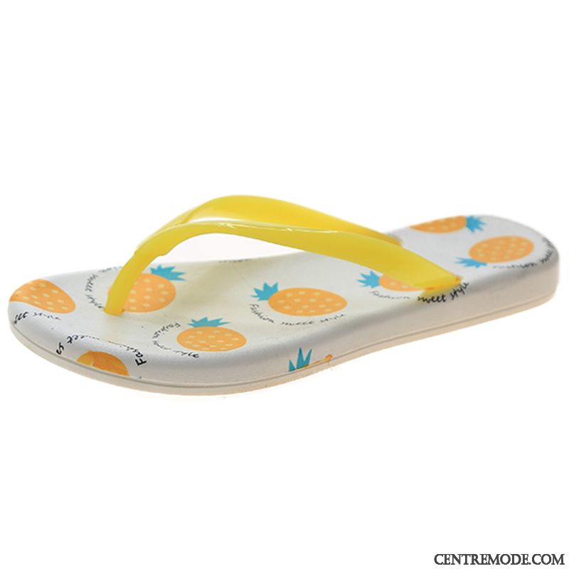 Tongs Femme Outwear Plates Plage Fille Vacances Été Rouge