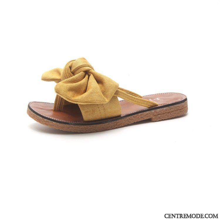 Tongs Femme Tongs Chaussons Outwear Mode Été Plates Plage Rouge Rose