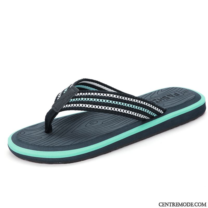 Tongs Homme Antidérapant Plage Décontractée Grande Taille Tongs Chaussons Tendance Brun