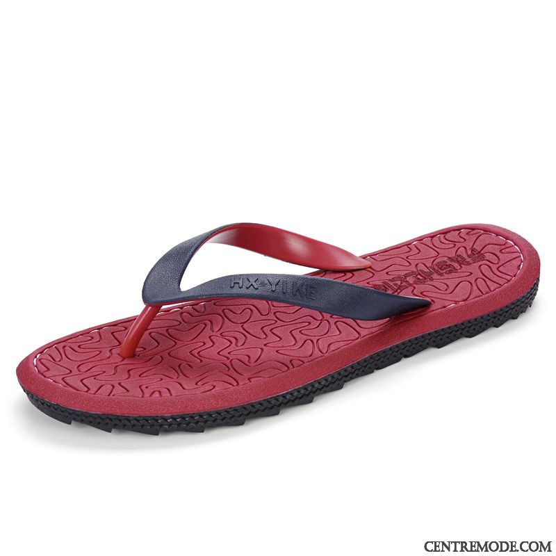 Tongs Homme Antidérapant Plage Décontractée Grande Taille Tongs Chaussons Tendance Brun