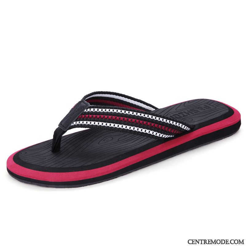 Tongs Homme Antidérapant Plage Décontractée Grande Taille Tongs Chaussons Tendance Brun