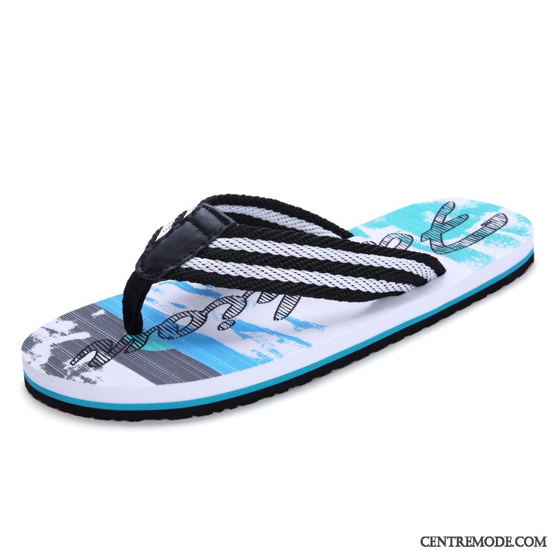 Tongs Homme Antidérapant Plage Décontractée Grande Taille Tongs Chaussons Tendance Brun