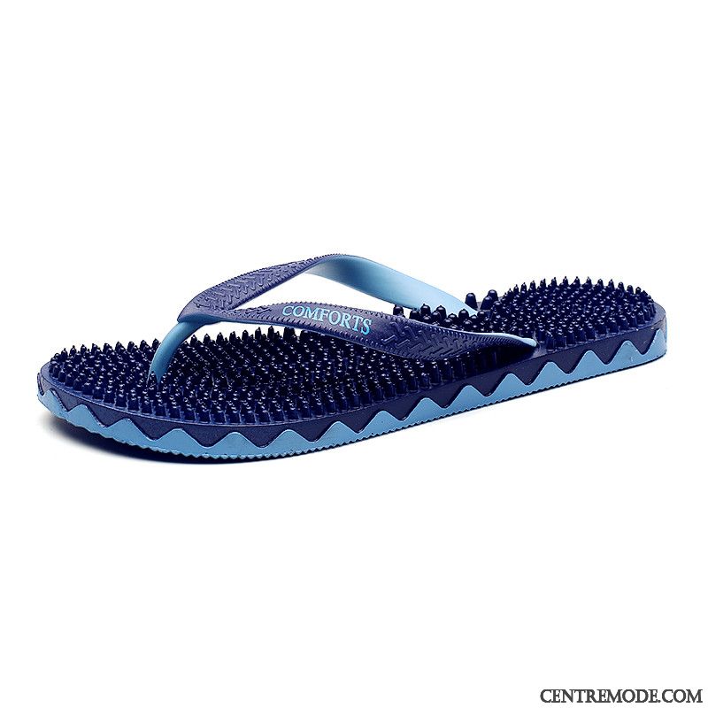 Tongs Homme Décontractée Antidérapant Porter Imperméable Tongs Chaussons Ultra Bleu