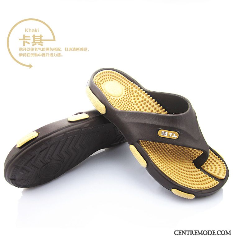 Tongs Homme Femme Antidérapant De Maison Plage Tongs Chaussons Décontractée Bleu Foncé