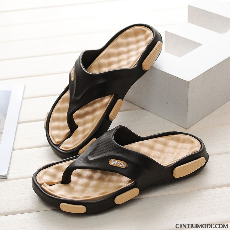 Tongs Homme Femme Antidérapant De Maison Plage Tongs Chaussons Décontractée Bleu Foncé