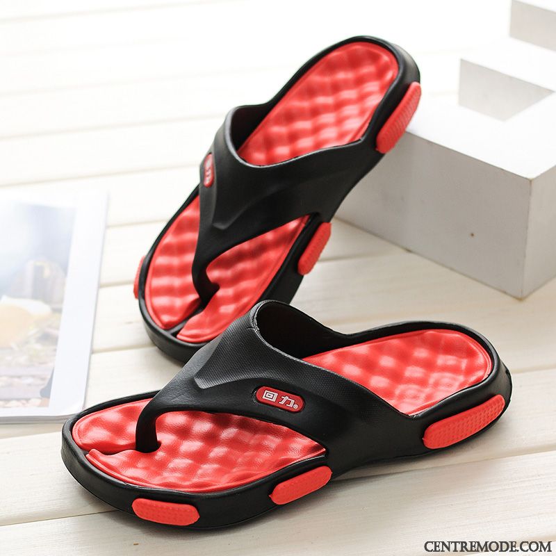 Tongs Homme Femme Antidérapant De Maison Plage Tongs Chaussons Décontractée Bleu Foncé