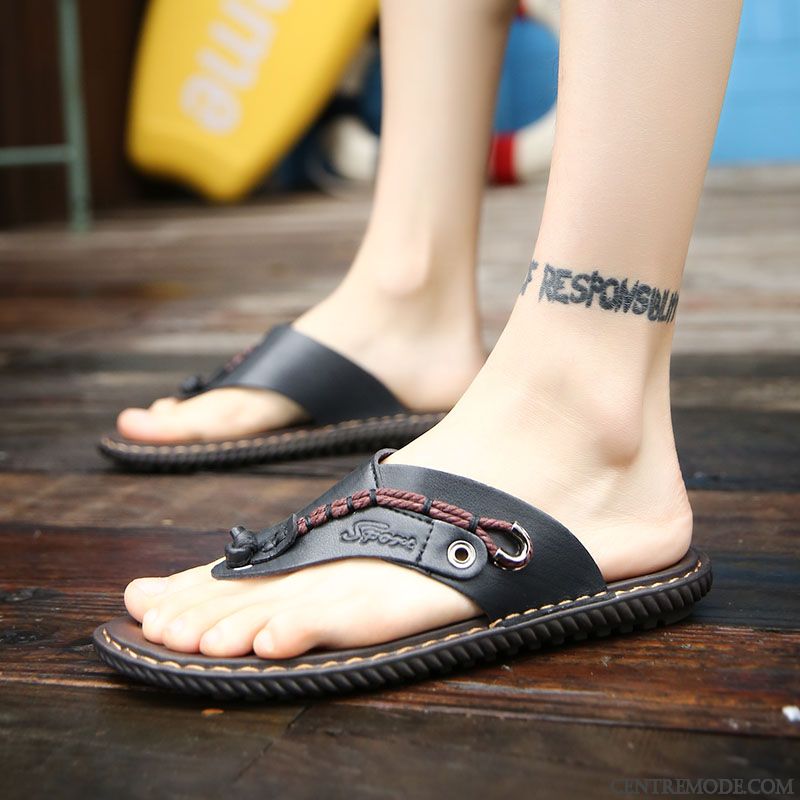 Tongs Homme Tendance Mode Tous Les Assortis Outwear Sandales Été Bleu