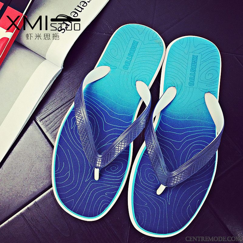 Tongs Homme Tongs Chaussons Antidérapant Personnalité Plage Semelle Épaisse Tendance Bordeaux