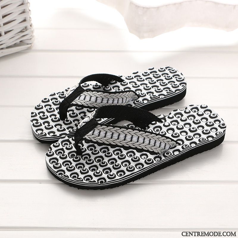 Tongs Homme Tongs Chaussons Plage Décontractée Massage Brun Foncé