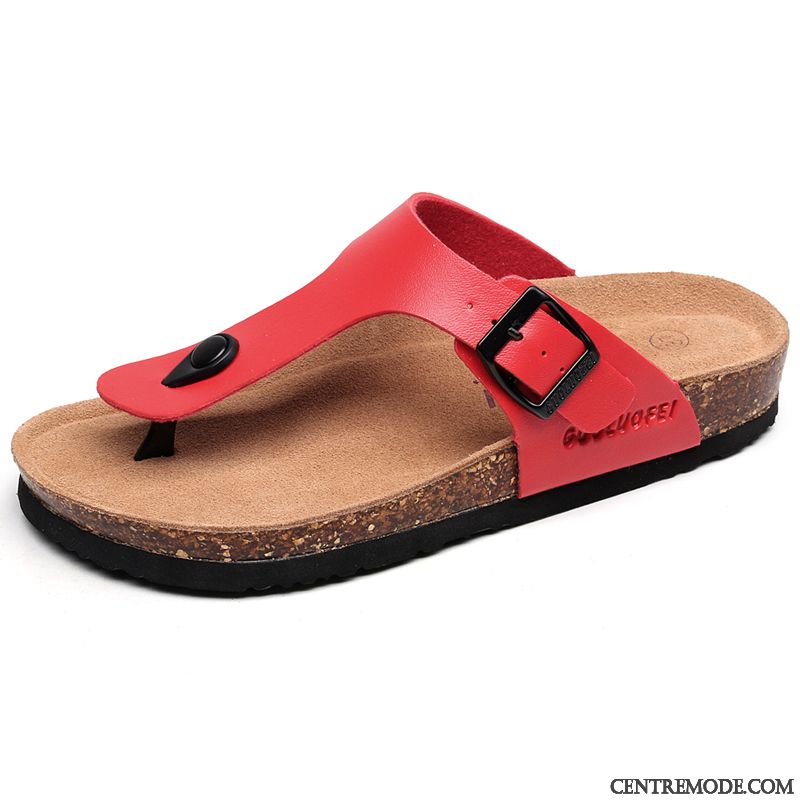 Tongs Homme Été Grande Taille Tongs Chaussons Tous Les Assortis Plage Outwear Noir