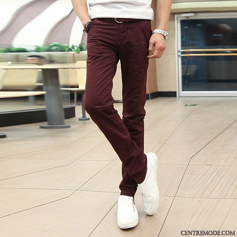 Treillis Slim Homme Pantalon Pas Cher, Pantalon Jaune Homme Bronzage Vert Jaunâtre