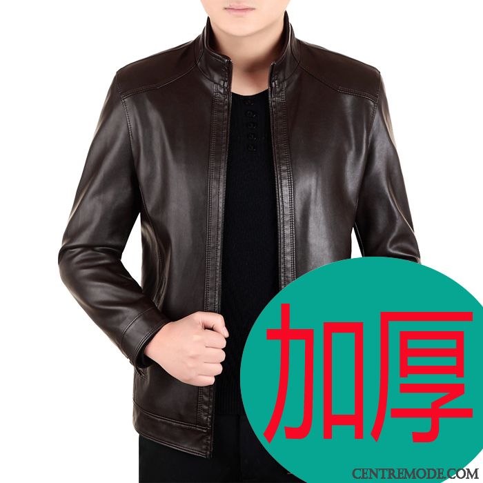 Vente Blouson Cuir, Blouson Cuir Marron Homme Vert Pâle Rouge