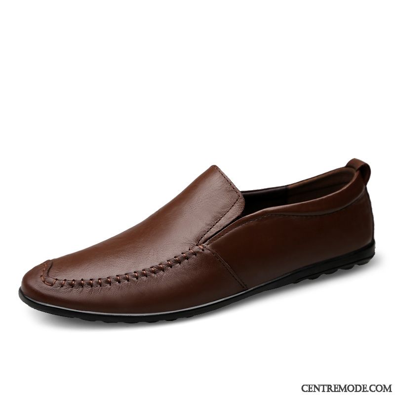 Vente Chaussure Homme, Mocassin Homme Rose Bronzage Vert Jaunâtre
