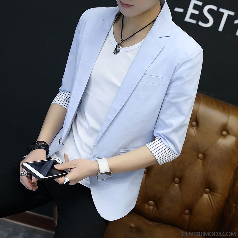 Vente De Costume Homme Gris Fumé Blanc, Blazer De Costume Homme