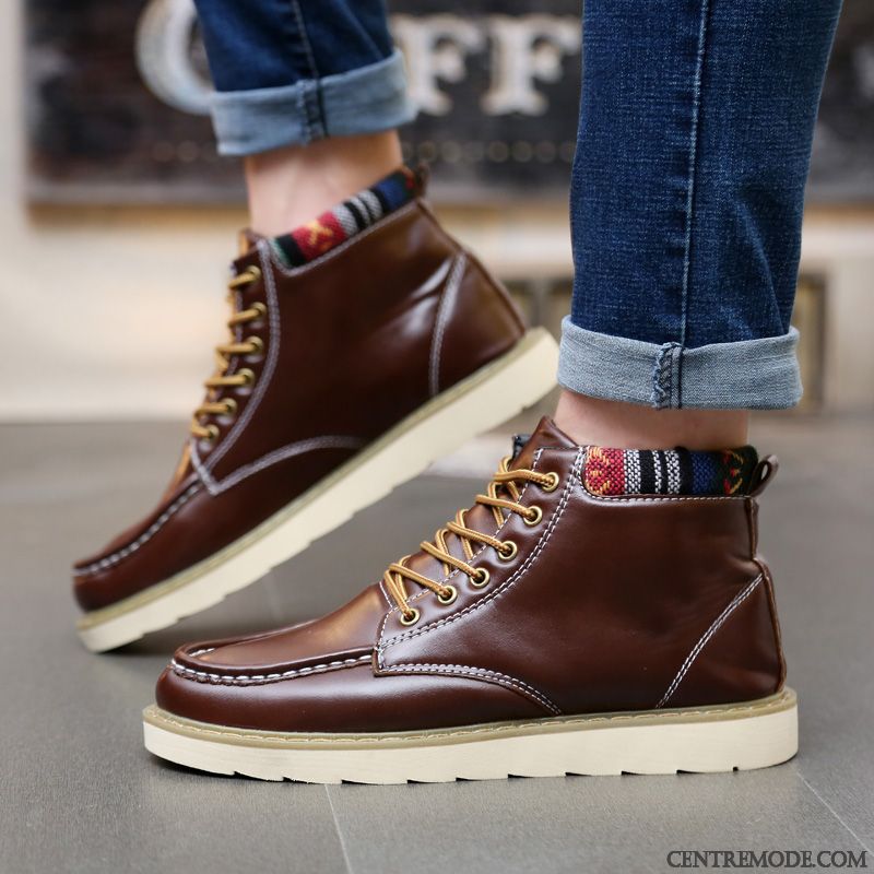 Vente De Derbies Pas Cher Kaki Marron, Derbies D Hiver Pour Hommes