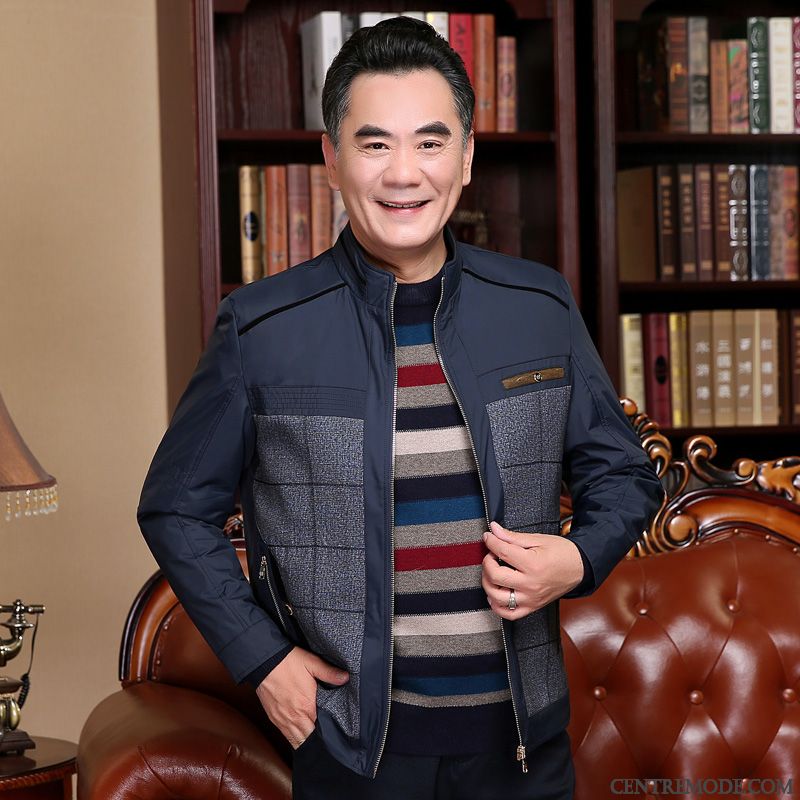 Veste Blazer Cuir Homme, Veste Col Montant Homme Kaki Vin Rouge