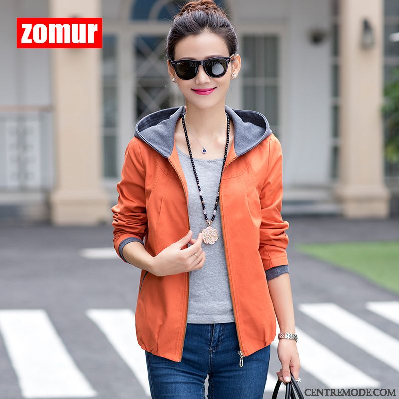 Veste Courtes Femme, Veste Demi Saison Femme Blanc Or