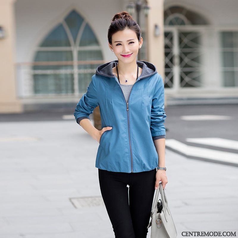 Veste Courtes Femme, Veste Demi Saison Femme Blanc Or