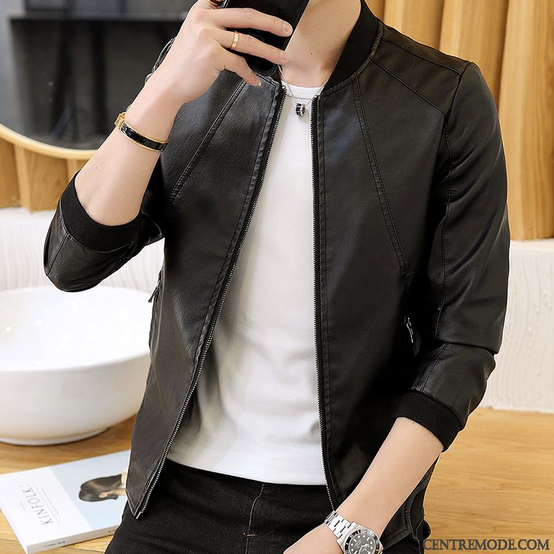 Veste Cuir Homme Nouvelle Collection Pas Cher, Blouson Cuir Moto Homme Bleu Royal Bordeaux