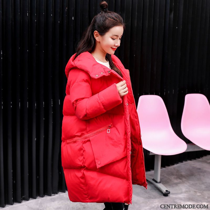 Veste En Coton Femme Enceintes L'automne Vêtements D'hiver Ensemble Tendance Matelassée Rouge