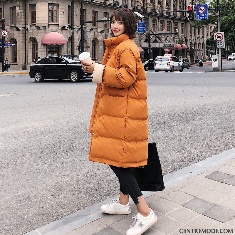 Veste En Coton Femme Longue Gros Hiver L'automne Rouge