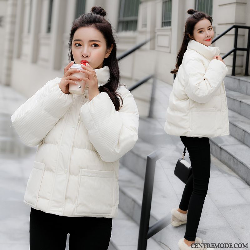 Veste En Coton Femme Longue Épaissir Vêtements Matelassé Mode Confortable Chauds Bleu Gris
