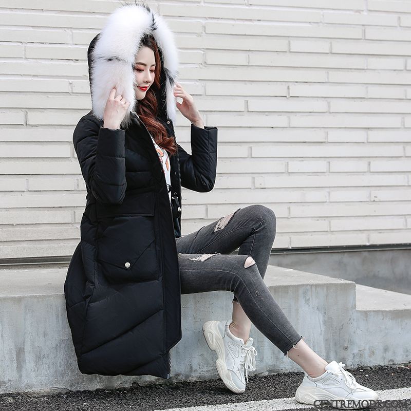 Veste En Coton Femme Longues Baggy Élégant Personnalité Vêtements Matelassé Col Haut Pure Rose