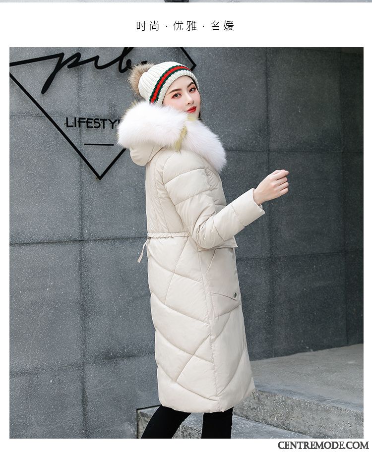 Veste En Coton Femme Longues Baggy Élégant Personnalité Vêtements Matelassé Col Haut Pure Rose