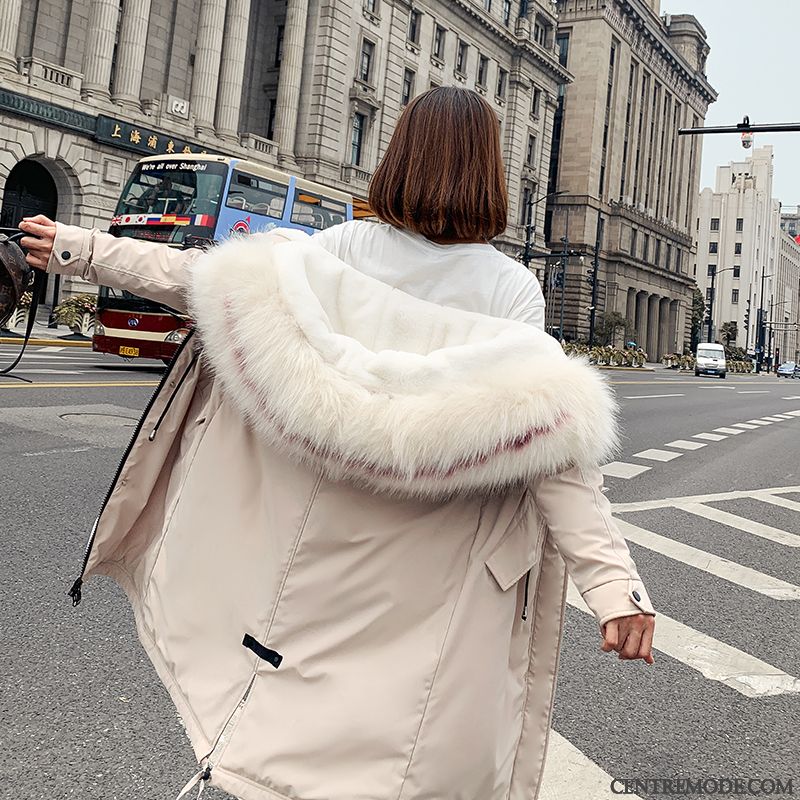 Veste En Coton Femme Mode Style Chaud Nervurées Vêtements Matelassé Matelassée Longue Rouge