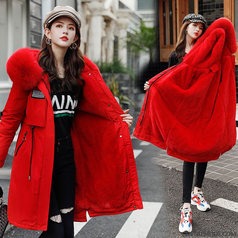 Veste En Coton Femme Mode Tendance Capuche Élégant Longue L'automne Blanc
