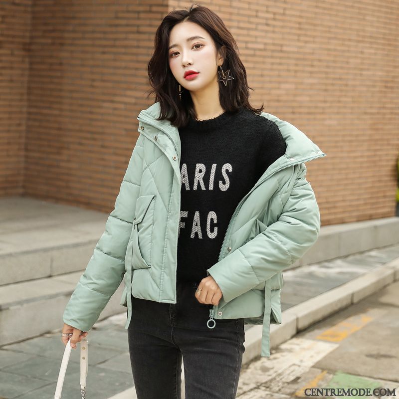 Veste En Coton Femme Épaissir Manteau Vêtements Matelassé Baggy Hiver Anti-saison Vert