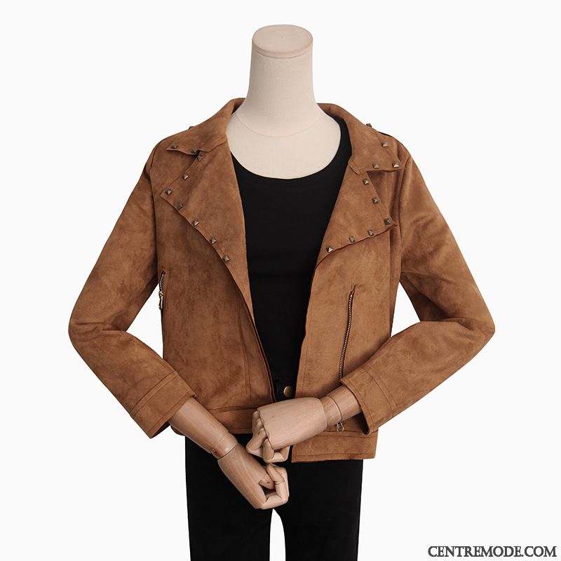 Veste En Cuir Mode Femme Soldes, Blouson Cuir Fourrure Violette Antique Noir