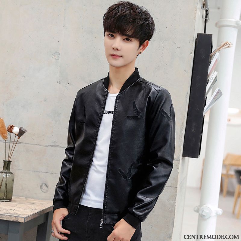 Veste En Cuir Pas Cher, Veste Gilet En Cuir Homme Chocolat Marron