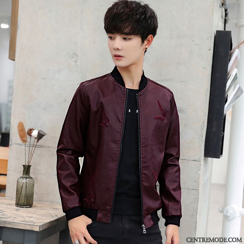 Veste En Cuir Pas Cher, Veste Gilet En Cuir Homme Chocolat Marron