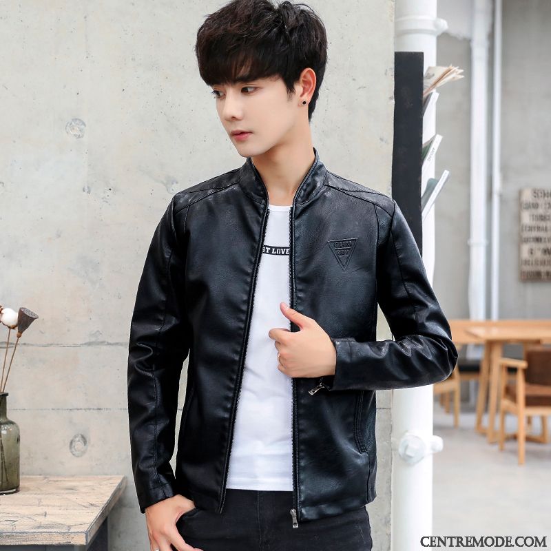Veste En Cuir Pas Cher, Veste Gilet En Cuir Homme Chocolat Marron