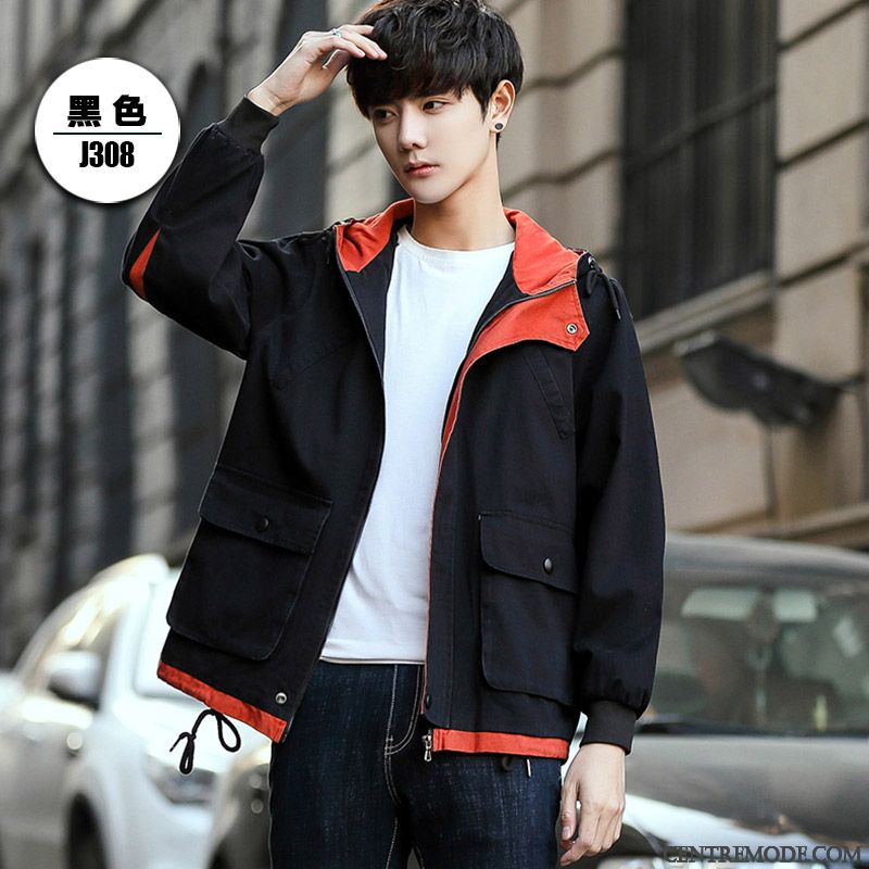 Veste Homme Pas Cher, Blouson Veste Cuir Capuche Violet Neige
